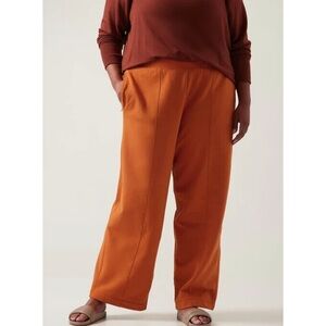 ATHLETA Retroplush Straight Leg Fleece Lined Pants Dark Orange Size 3X NWT